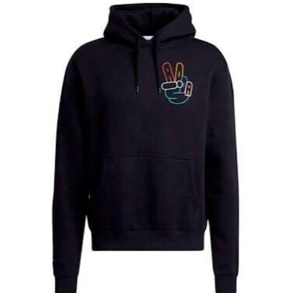 Adidas OG Peace Sign Pullover Hoodie Sweatshirt - Picture 3 of 11